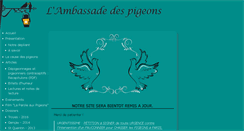 Desktop Screenshot of ambassadedespigeons.com
